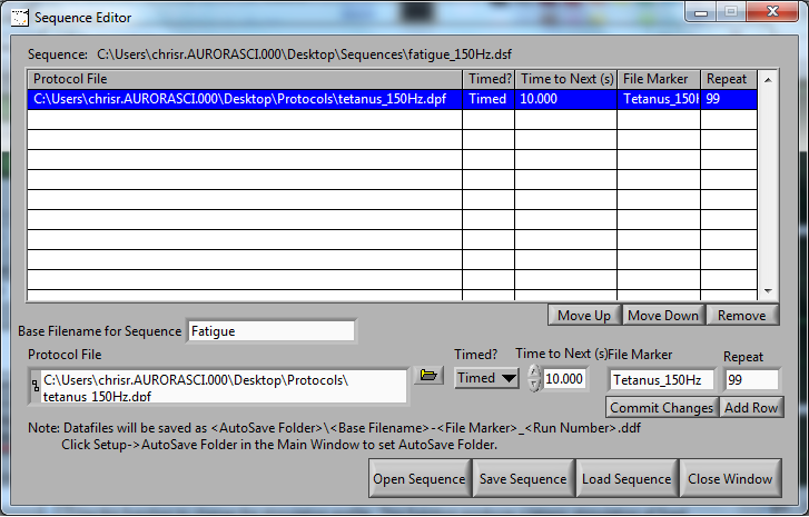 Fatigue Sequence Fatigue Sequence