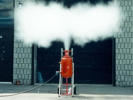 Air cannon dispersion testing